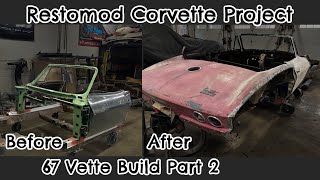 Installing The Interior Fiberglass In The Red Hot Restomod 67 Corvette Saving A 67 Corvette Part 2 [upl. by Brackely]