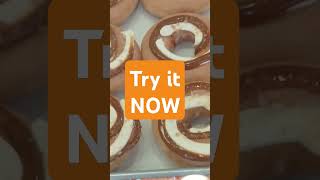 Salted Caramel Cheesecake DONUT ShaaRee KRISPY KREME fall donuts donu [upl. by Eixela]