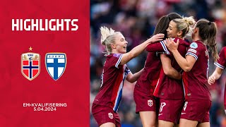 Womens Euro Qualifiers Highlights Norway  Finland [upl. by Theodoric]