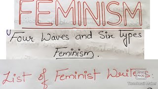 Feminism  Waves of Feminism  Types of Feminism  NetSet English Literature  Feminist Writers [upl. by Eugine210]