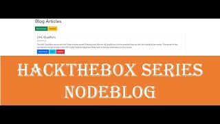 Cyber Security  Ethical Hacking  Pentesting Lab  Hackthebox  NodeBlog  Very Detailed [upl. by Enyehc]