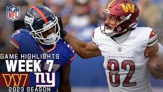 Washington Commanders vs New York Giants  2023 Week 7 Game Highlights [upl. by Hodge951]