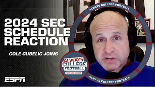 2024 SEC schedule reaction for Oklahoma Texas Georgia Alabama amp more  Always College Football [upl. by Ahsetal]