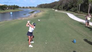 GOLF SWING 2012  NATALIE GULBIS DRIVER  ELEVATED DTL amp SLOW MOTION  HQ 1080p HD [upl. by Aketahs]