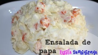 Ensalada de papa Dominicana  Cocinando Con Ros Emely [upl. by Piane908]