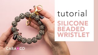 Tutorial  DIY Silicone Beaded Wristlet Keychain [upl. by Ahseihs27]