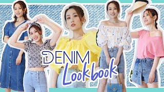 穿牛仔布過夏天！4分鐘示範12套丹寧穿搭精華👖！Casual Denim Lookbook 2020 Summer！ [upl. by Ostraw839]