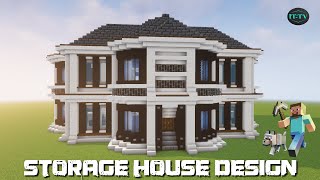 I Built A Modern STORAGE HOUSE in Minecraft [upl. by Etteuqal]