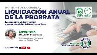 Charla quotLiquidación anual de la prorrataquot [upl. by Nyraa]