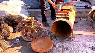 💡 Restoration Old Rusty Air Compressor  Restoring Deformed Classic Air Compressor [upl. by Anelas]