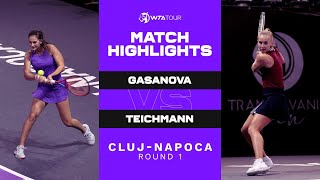 Anastasia Gasanova vs Jil Teichmann  2021 ClujNapoca Round 1  WTA Match Highlights [upl. by Noreht]