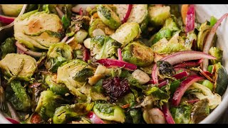 Paleo Roasted Brussel Sprouts Salad Paleo Vegan Whole30 [upl. by Dode]