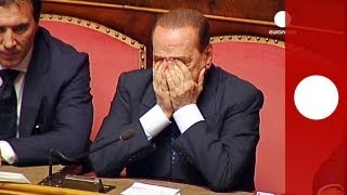 Video Berlusconi piange fiducia al Governo ma fra le lacrime [upl. by Nylrak]