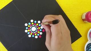 Mandala Dot Art For Beginners  Simple amp Easy Mandala [upl. by Paolo]