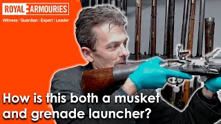 Musket and grenade launcher Flintlock grenade musket with with firearms expert Jonathan Ferguson [upl. by Malynda261]