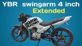 Yamaha YBR swingarm extended  how to extend swingarm [upl. by Welcome]