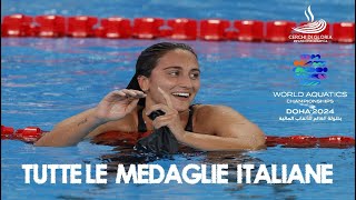 Mondiali Nuoto 2024 Tutte le medaglie vinte dallItalia a Doha [upl. by Seve]