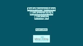 Blutausstrich Anleitungsvideo  Biologie [upl. by Siuqram]