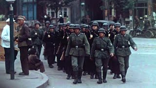 German occupation of Kharkiv Soviet Union 1942  WW2 Color Footage [upl. by Annotahs]