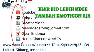 Cara Menambahkan Emoticon Di Bio Instagram [upl. by Anastase]