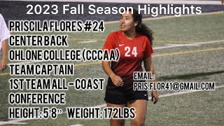 2023 Fall Season Highlights  Priscila Flores  Ohlone College CCCAA [upl. by Sualkcin]