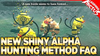 New Shiny Alpha Hunting Method FAQs  Pokemon Legends Arceus [upl. by Drahnreb881]