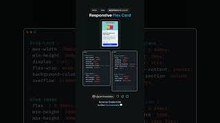 Responsive Card with CSS Flexbox htmlcssresponsivecarddivflexbox [upl. by Gnoht]