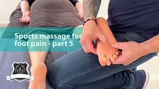 Adductor hallucis  Sports massage for foot pain part 5 [upl. by Tenn910]