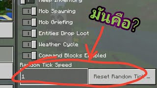 ปุ่ม random tick speed คืออะไร  Minecraft [upl. by Doro]