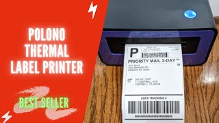 Polono Thermal Label Printer Review amp Instructions  How to use Label Printer Polono [upl. by Alaham]