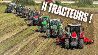 😱 11 TRACTEURS dans le même CHAMPS  JE découvre STEENO marque spécialisée dans le travail du SOL [upl. by Elynad]