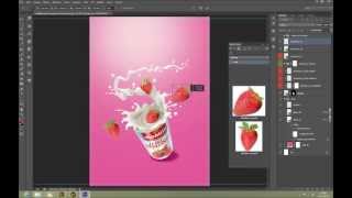 Create a Commercial Print Advertisement Using 3D Splashes [upl. by Aholla896]