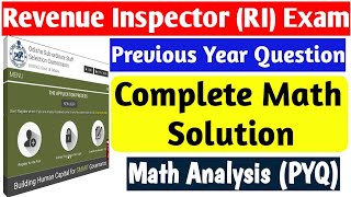 OSSSC RI ARI AMIN SFS PREVIOUS YEAR MATH QUESTIONS DEPTH ANALYSIS By Indrajit Sir [upl. by Stig]