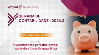 SEMANA DE CONTABILIDADE 2024  2309  19h [upl. by Oralie]