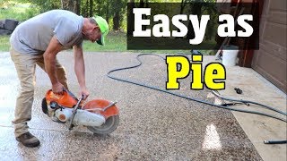 DIY Driveway for 660  Concrete repair Part 1  Cement repair resurface and renovation [upl. by Ahsenot]