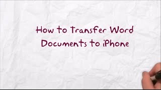 How to transfer Word documents to iPhone [upl. by Bortz]