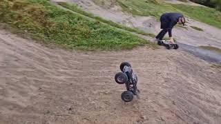 Yeadon BMX Track Bash 2 backflip rcbasher rc arrma teamcorally traxxas m2c rccars airtime [upl. by Egin368]