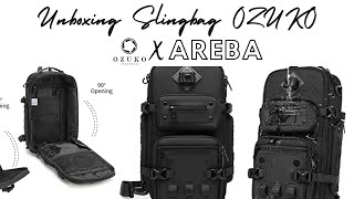 Unboxing OZUKO Sling Bag 9585  ABox [upl. by Nahtaj19]