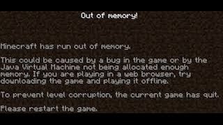 How to Fix  Run Out of Memory  Minecraft Error  RAM FIX  174 and More [upl. by Baggott256]