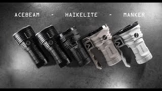 Acebeam X50 20 CRI vs Haikelite HK29 vs Manker MK38 5 versions BEAMSHOTS COMPARISON [upl. by Octavie]