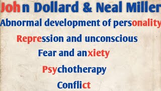 Dollard amp Miller StimulusResponse Theory of Personality [upl. by Acirrej]