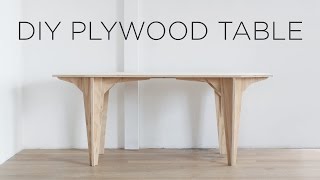 DIY Plywood table  Made from a single sheet of plywood [upl. by Nenad52]