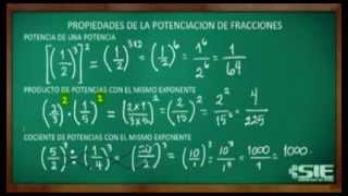 Propiedades De La Potenciación De Fracciones Parte 2 [upl. by Enytsirhc]