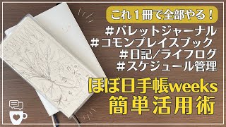 【手帳の中身】１冊使いならこれ！オススメ手帳３冊紹介｜「ほぼ日手帳weeks」の中は何書くの？｜バレットジャーナル｜コモンプレイスブック｜CITTA手帳｜フォーカスエイト手帳｜2024年手帳｜初心者 [upl. by Frendel286]