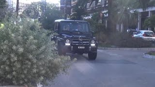 Mercedes G63 AMG hard amp loud accelerations in Monaco [upl. by Woehick]