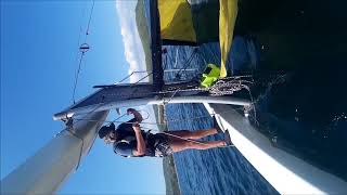 Hobie 16 pitchpole and righting [upl. by Petite]