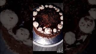 Bakery Style Eggless Chocolate Frosting Cake Recipe🥰 shorts youtubeshorts frostingcake [upl. by Junna]