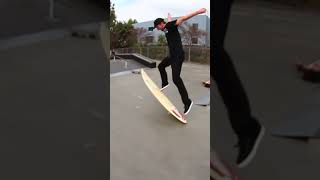 Kickflip a SURFBOARD skateboarding brailleskateboarding skateboard surfing [upl. by Mis]