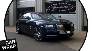 Rolls Royce Wraith wrapped Satin AND Gloss Black [upl. by Daley631]