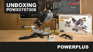 POWERPLUS  POWX075730S verstekzaag Unboxing [upl. by Hoban]